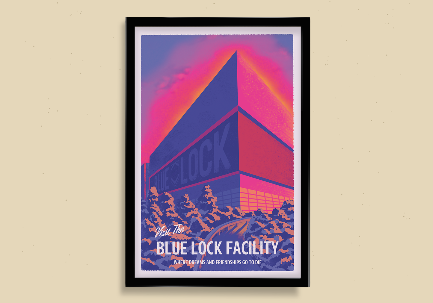 Blue Lock Facility Inspired Travel Poster