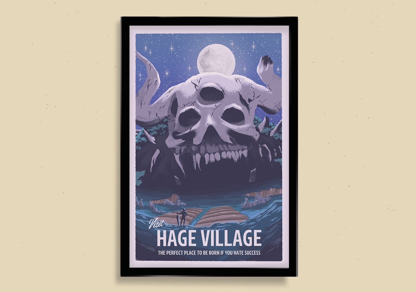 Hage Village Black Clover Inspired Travel Poster