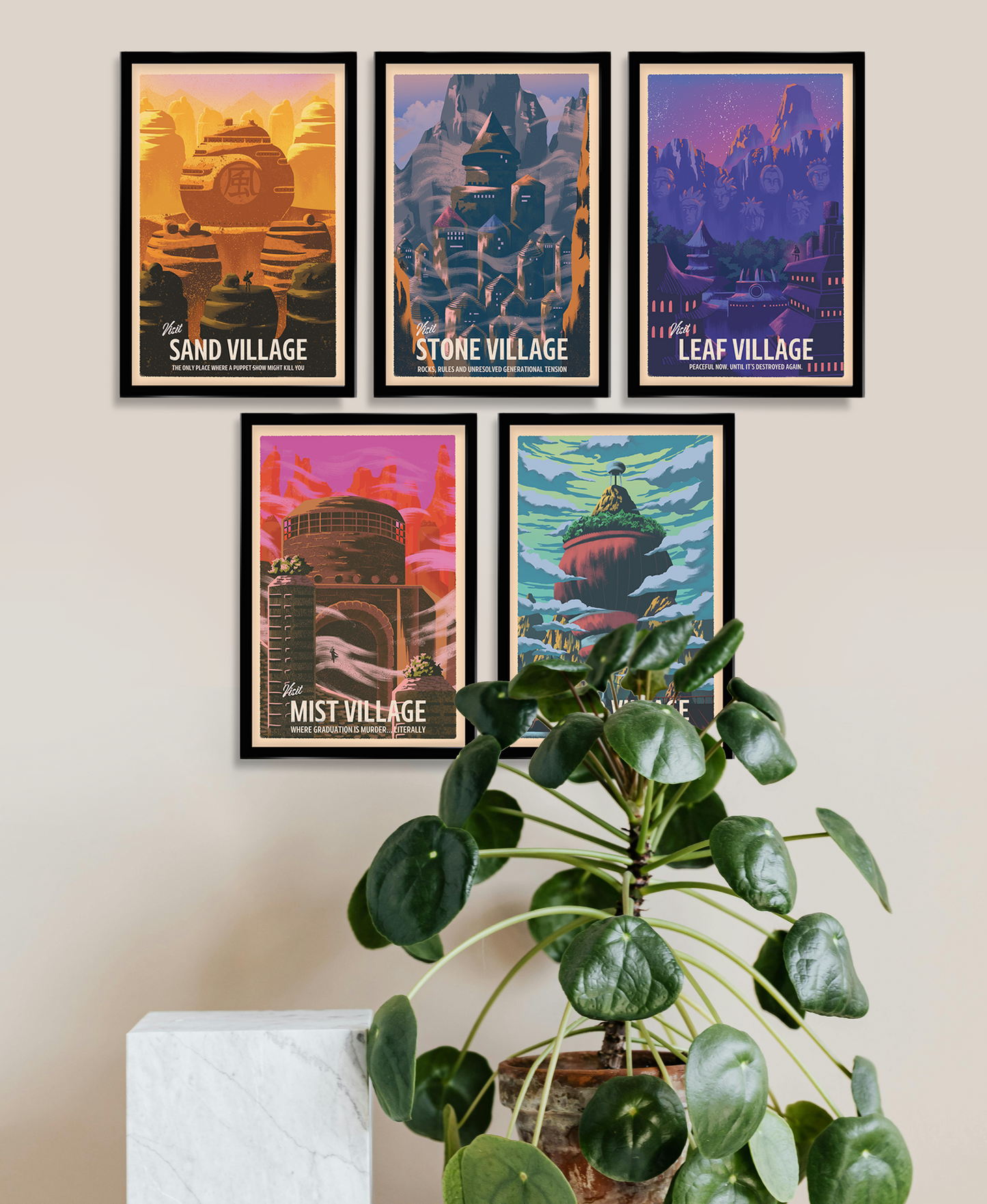 Boruto Inspired Travel Poster Bundle