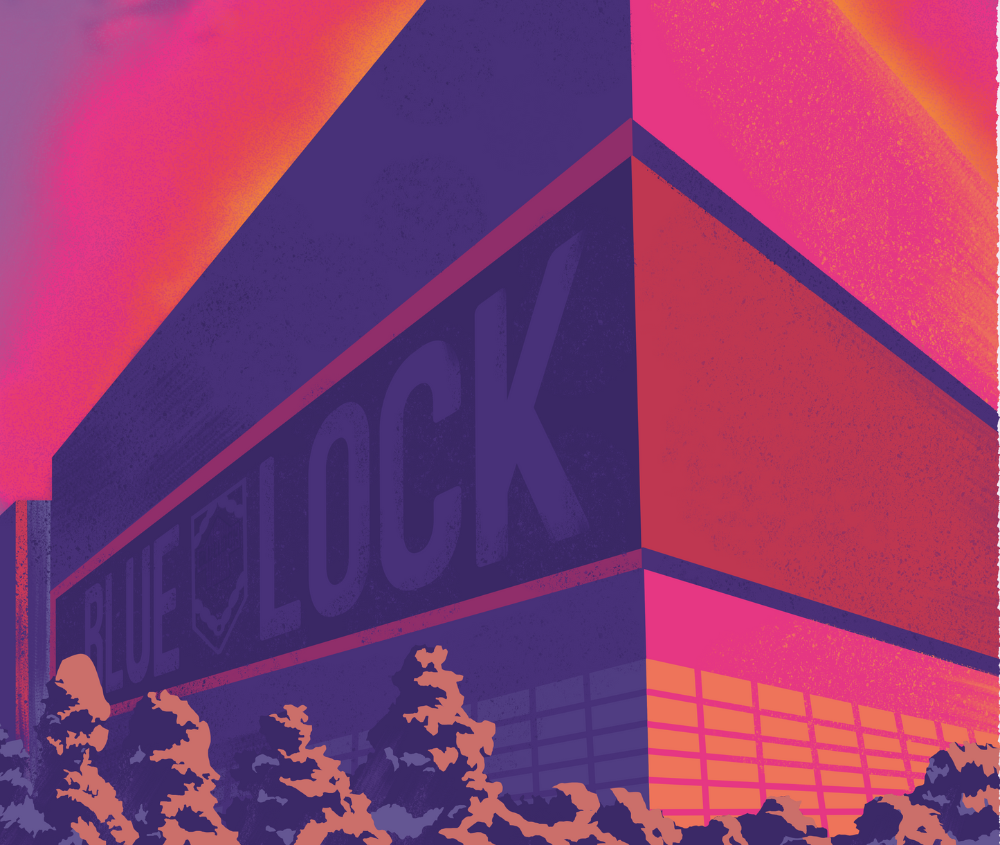 Blue Lock Facility Inspired Travel Poster