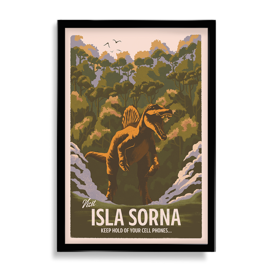 Jurassic Park Isla Sorna Inspired Travel Poster