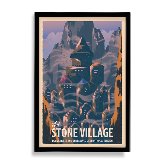 Stone Village Boruto Inspired Travel Poster