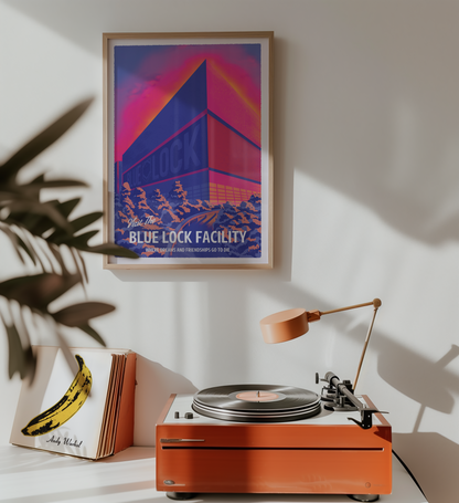 Blue Lock Facility Inspired Travel Poster