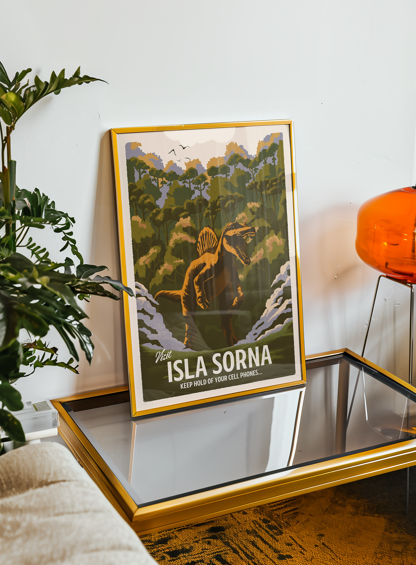 Jurassic Park Isla Sorna Inspired Travel Poster
