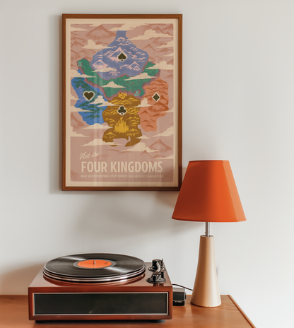 The Four Kingdoms Black Clover Inspired Travel Poster