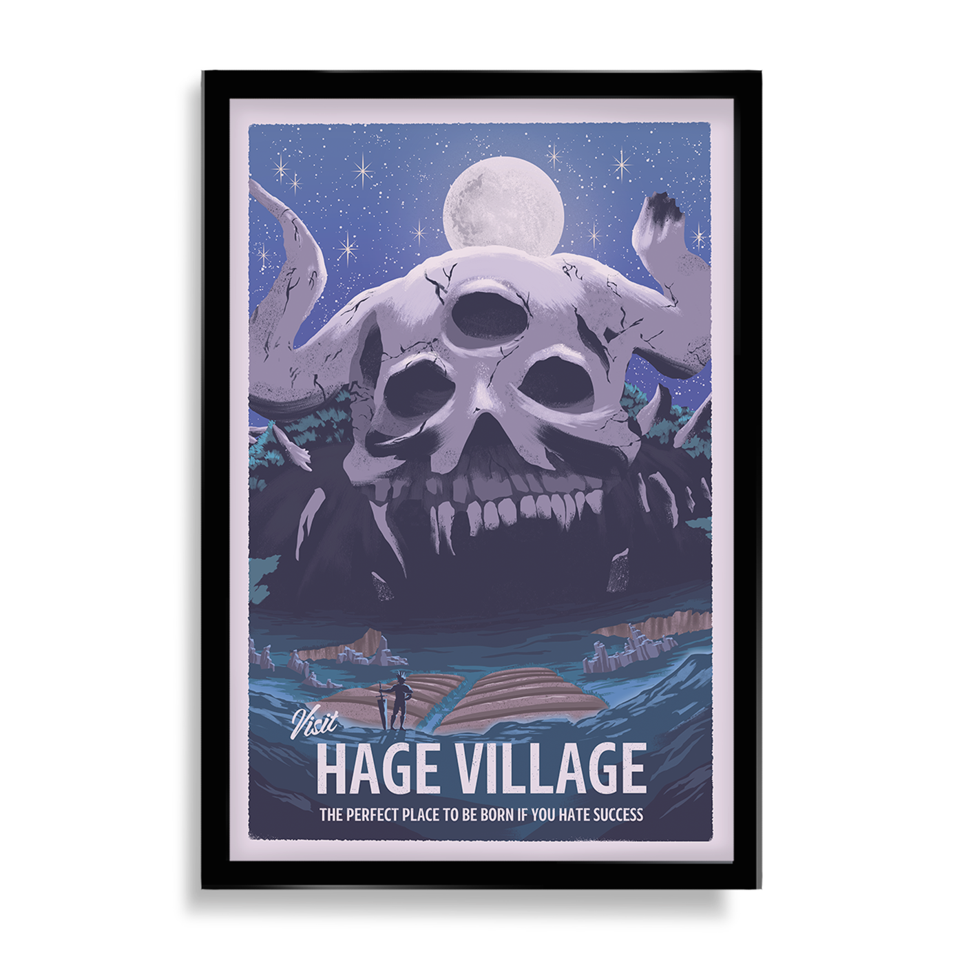 Hage Village Black Clover Inspired Travel Poster