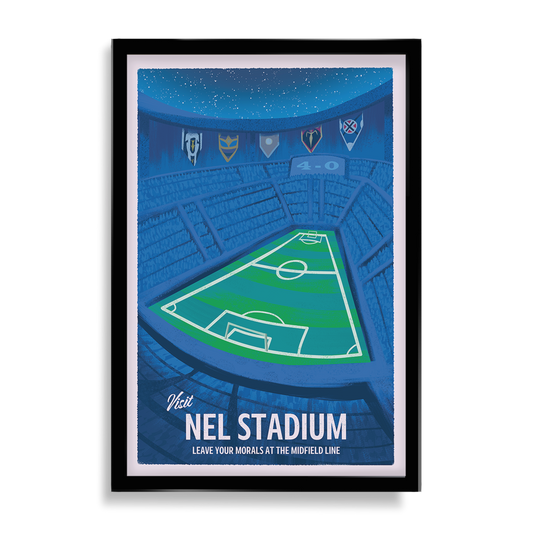 NEL Stadium Blue Lock Inspired Travel Poster