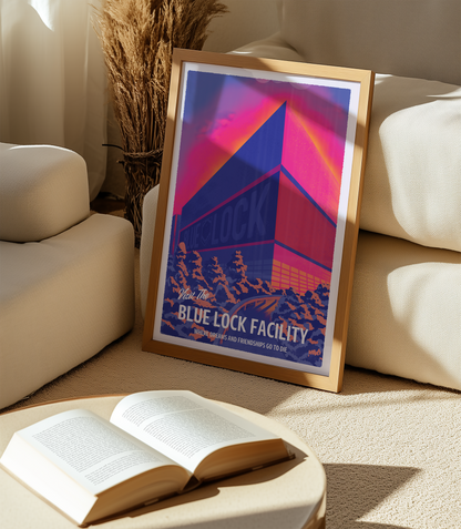 Blue Lock Facility Inspired Travel Poster