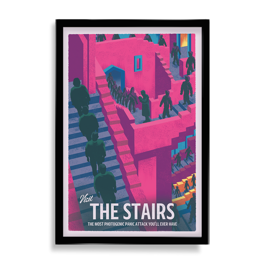 The Stairs Squid Games Inspired Travel Poster