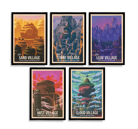 Boruto Inspired Travel Poster Bundle
