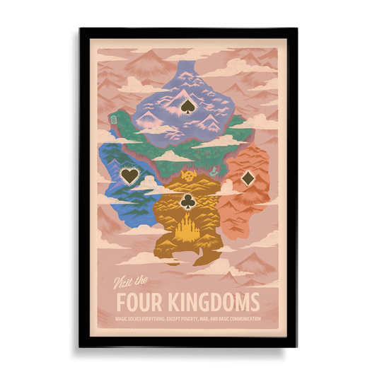 The Four Kingdoms Black Clover Inspired Travel Poster