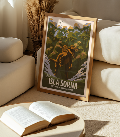 Jurassic Park Isla Sorna Inspired Travel Poster