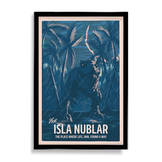 Jurassic Park Isla Nublar Inspired Travel Poster
