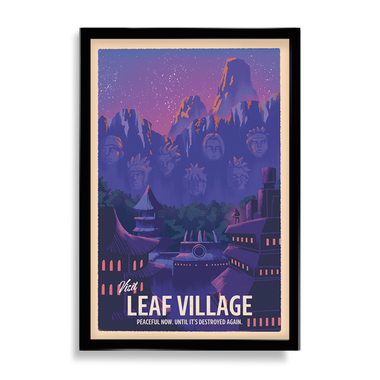 Leaf Village Boruto Inspired Travel Poster